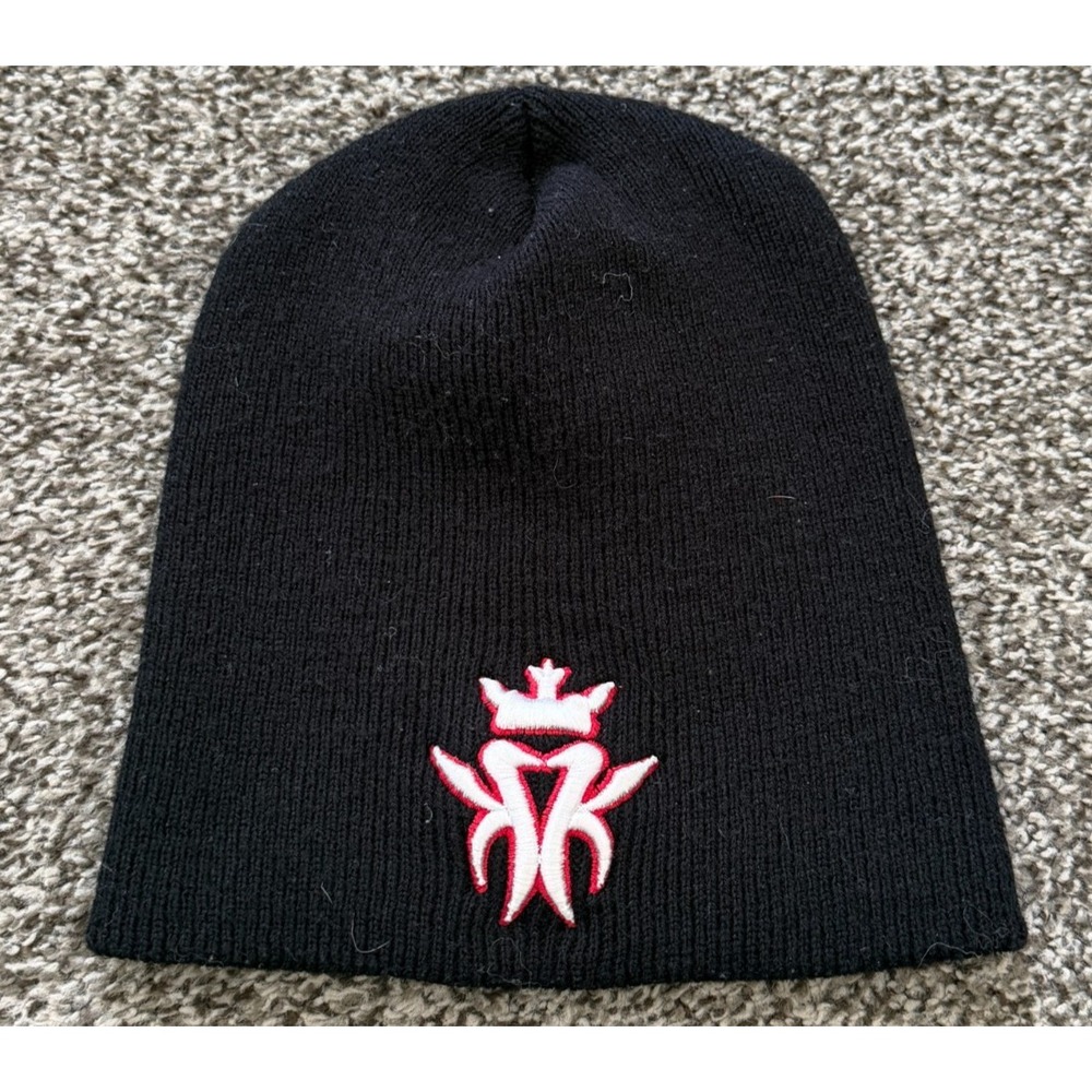 VTG Y2K 90's Black Beanie Hat Spade KMK Kottonmouth Kings Juggalo USA Made Music